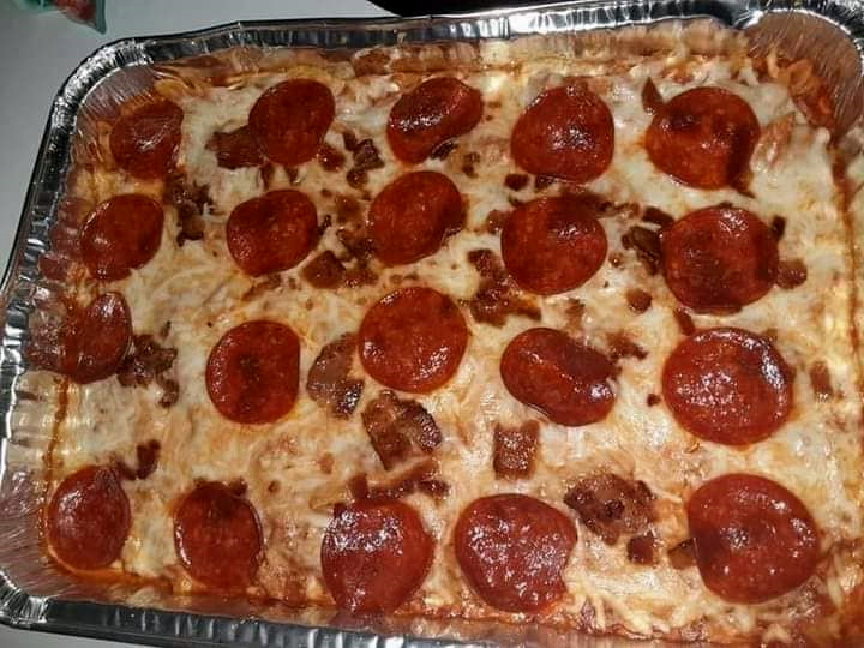 Pizza pasta casserole….so simple yet so delicious