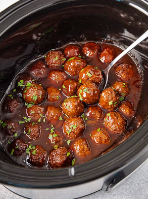 Spicy Slow Cooker Meatballs **