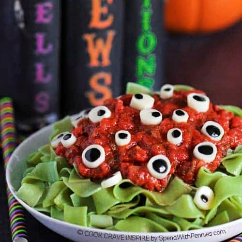 Eyeball Pasta (Halloween Dinner Idea)