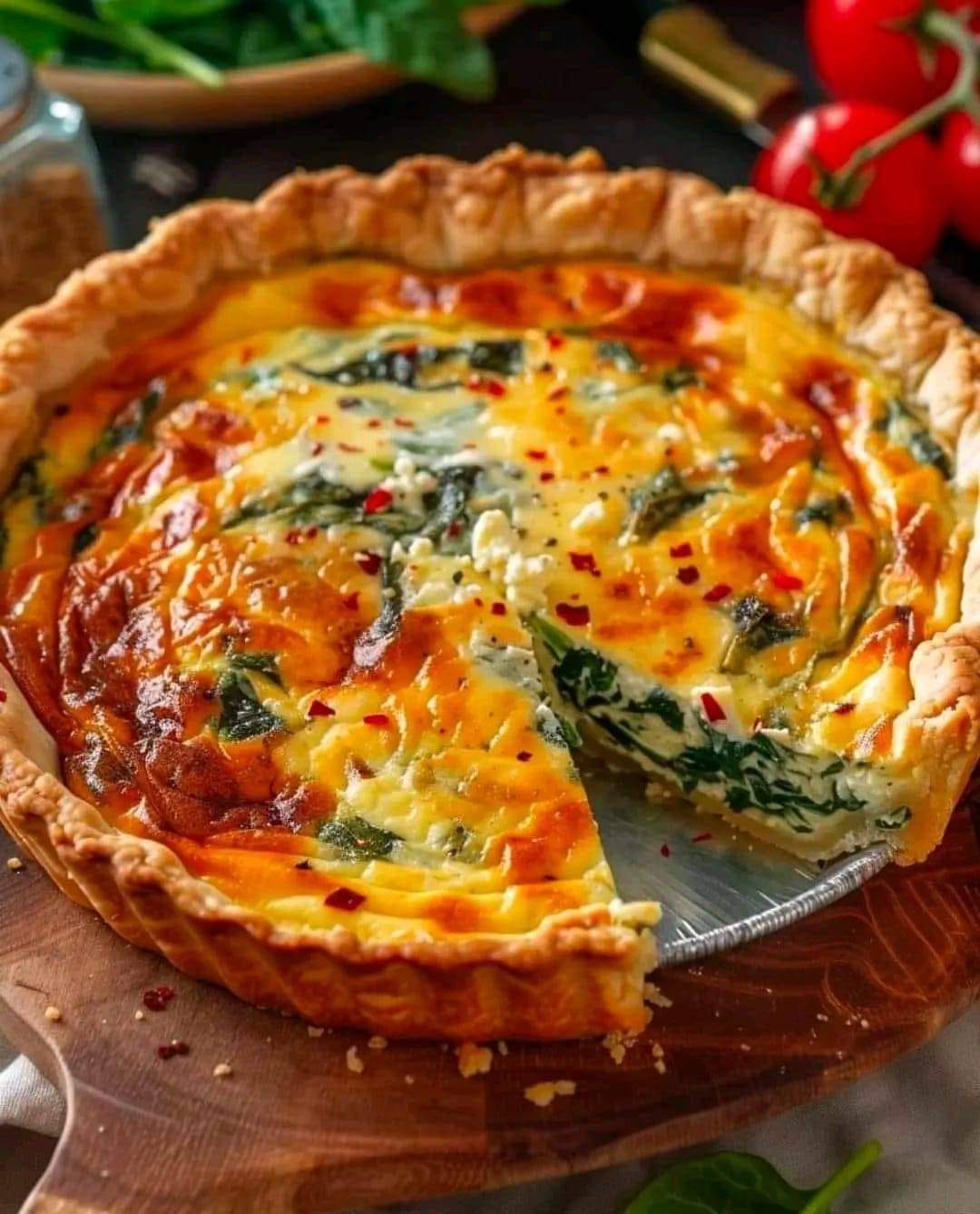 Elegant Ricotta and Spinach Quiche - recipes